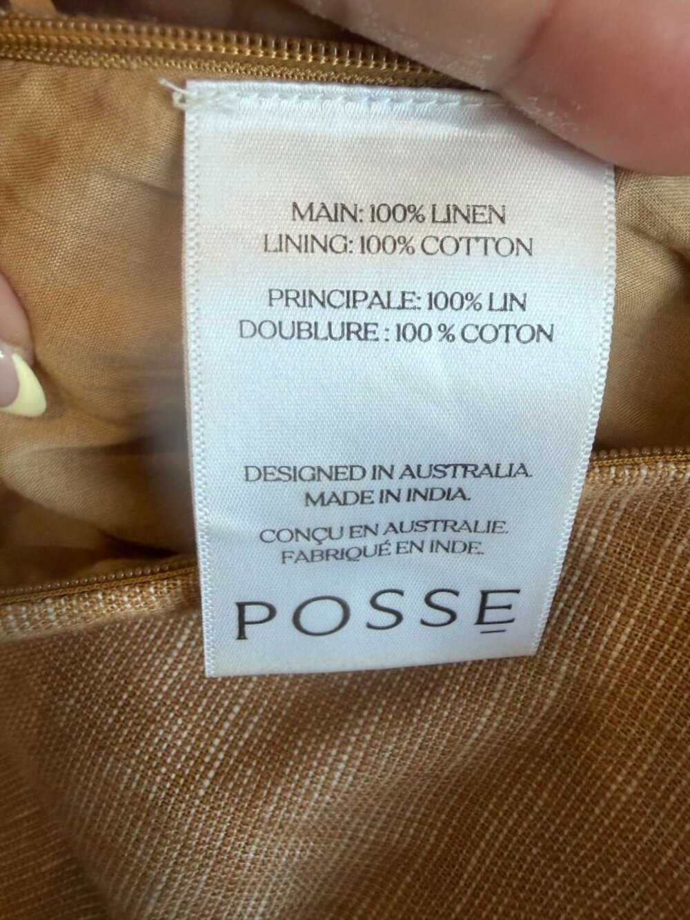 Posse Nancy Linen Pencil Maxi Skirt Walnut Medium M - Picture 8 of 12